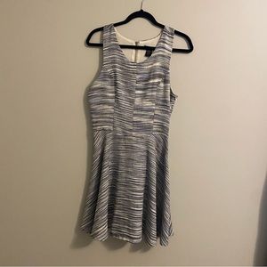 Aqua by Bloomingdales stripped blue and white dress